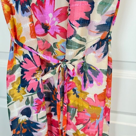 Maggy London Woman Plus Size 20W Floral Print Sleeveless Maxi Dress Multicolor - Picture 5 of 9